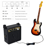 Accessoires pour guitare, amplificateur de guitare électrique portable MA-5, mini ampli d'entraînement avec contrôle du volume, du ton et de la distorsion