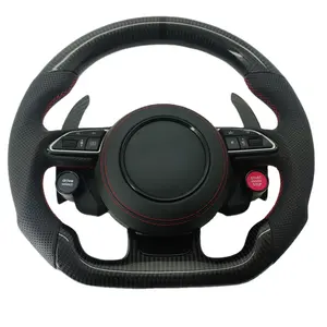 Carbon Fiber Steering Wheel For Audi A3/A5/A7/Q2/Q3/Q5 Refitted Flat Sports Steering Wheel Assembly.