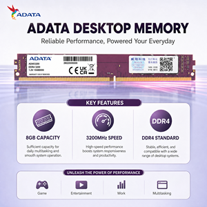Mémoire RAM <span class=keywords><strong>DDR4</strong></span> 3200 8 Go <span class=keywords><strong>ADATA</strong></span> Premier pour ordinateur de bureau, vente en gros, économique, stock important disponible - Product Image 5