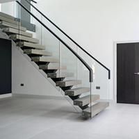 Escalier métallique sur mesure Prima avec design à poutre en boîte pour bâtiments résidentiels et bureaux