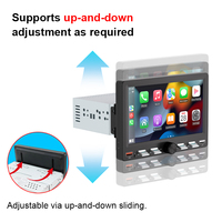 Carplay Android Auto Nouveau design Double Din 7 pouces Lecteur multimédia universel Mirror Link MP3/MP4 Stéréo de voiture Lecteur MP5