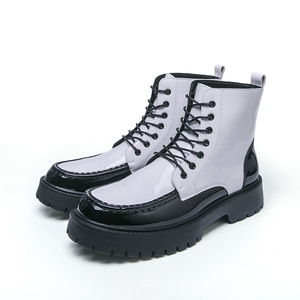 Botas de Cuero Brillante para Hombre 2026, Talla Grande, Estilo Británico, Formales y Casuales, Botas de Tobillo Altas, Zapatos de Moda para Hombre - Product Image 5