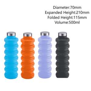 Tasse de <span class=keywords><strong>voyage</strong></span> pliable en silicone avec logo personnalisé pour visite en plein air eau potable et bouillante directe applicable - Product Image 6