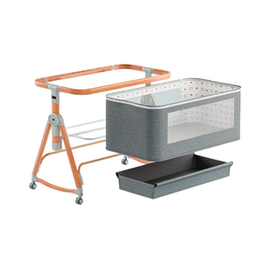 <span class=keywords><strong>Lettino</strong></span> per Neonati Multifunzionale Pieghevole in Tessuto e Metallo, Convertibile in Letto Grande per Bambini, Alta Visibilità, Accessori per Neonati - Product Image 2