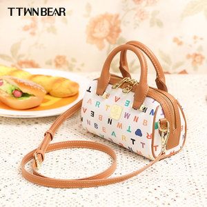 TTWNBEAR-Bolso de mano con asa gruesa para <span class=keywords><strong>chica</strong></span> <span class=keywords><strong>joven</strong></span>, resistente, de PVC, Estilo vintage - Product Image 2