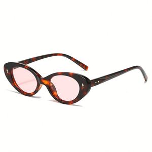 Gafas de Sol Ovaladas con Marco Colorido de PC, Diseño Personalizado con Logotipo 2025, para Hombre y Mujer, Protección UV400, Marco Pequeño, Estilo Ojo de Gato - Product Image 4
