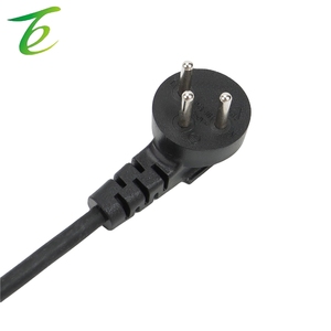 3코어 이스라엘 플러그 전원 코드 90도 엘보우 원형 플러그 전원 코드 3구 이스라엘 순수 구리 베어 테일 와이어 - Product Image 4