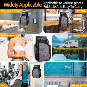 Cesto de ropa plegable de malla transpirable de secado rápido y portátil para dormitorios universitarios, gimnasios, piscinas, caravanas y viajes. - Product Image 4