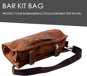 Sac à outils en toile portable d'usine avec fermeture à glissière pour shaker à cocktails, étui de rangement spécial pour épaule - Product Image 5