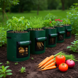Sacs de culture verts réutilisables de 7 et 10 gallons pour le soin des cultures de pommes de terre et de légumes - Product Image 2
