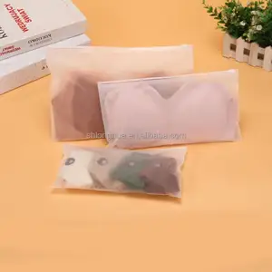Cierre deslizante personalizado para calcetines transparentes, bolsas de almacenamiento de plástico para ropa, con cremallera