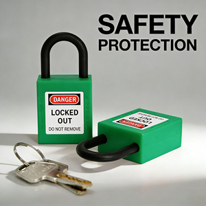 Candado de Seguridad Industrial de Nailon de 25 mm, Aislado, con Llaves, Bloqueo LOTO, para Aislamiento y Protección Eléctrica en Equipos Pequeños - Product Image 1