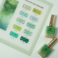 Vernis à ongles gel magnétique œil de chat français 15 ml pour nail art DIY, gel UV/LED non toxique en flacon