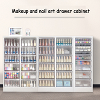 Rectangulaire Plastique Moderne Étanche Grande Capacité Armoire De Rangement Des Ongles Présentoir Tiroir Bacs & Boîtes Couleur Vernis À Ongles