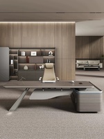 Ensemble de chaises de bureau exécutives modernes minimalistes de luxe pour le bureau du PDG/directeur, PVC personnalisable, usage commercial