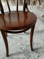 Chaise de Salle à Manger Vintage Antique en Bois Courbé Tabouret de Bar en Hêtre Brun Noyer/Noir Teinté