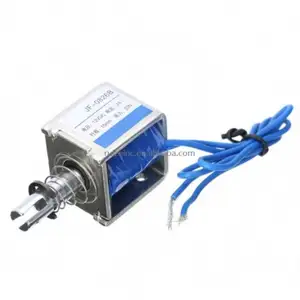 แม่เหล็กไฟฟ้าแบบกดดึง JF-0826B ขดลวดขดลวดแม่เหล็กไฟฟ้า DC 12V 20N จังหวะการดูดไฟฟ้ากระแสตรง10มม.