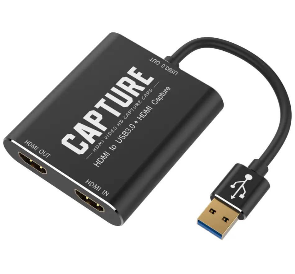 Loop-through Video Capture Card Live Streaming Audio Capture Card Video Capture Card 60 fps for PC