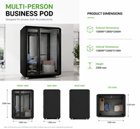 Cabine de bureau privée silencieuse de qualité supérieure |   Station de travail insonorisée pour 2 personnes pour un travail à distance concentré |   Studio personnel silencieux
