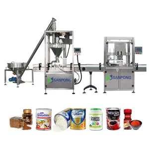 Factory customizable auger PET bottle tin can spices coffee milk powders packaging automatic filling powder machine