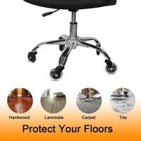 Roulettes pivotantes pour chaise de bureau VIMA de 2 pouces, roulettes filetées, polyuréthane transparent PU, polypropylène, double roulement à billes, charge de 50 kg