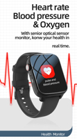 Montre connectée 4G pour personnes âgées avec GPS, appel vidéo, bouton SOS d'urgence, détection de chute, moniteur de bien-être et gestion par lots via PC/Web