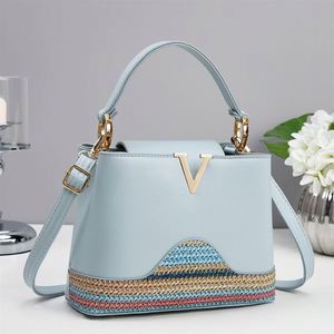 Bolsos de Mano de Lujo de Cuero PU de Alta Gama para Mujer, Bolsos Tote de Paja, Bolsos Bandolera - Product Image 2