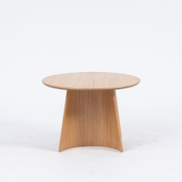 Table basse ronde en bois massif modulaire minimaliste moderne ATWOKA, style nordique multifonctionnel pour salon