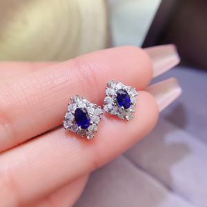 Boucles d'oreilles à quantité minimale de commande basse classiques <span class=keywords><strong>CMA</strong></span> Vintage plaqué or saphir naturel pour femmes fête de mariage - Product Image 2