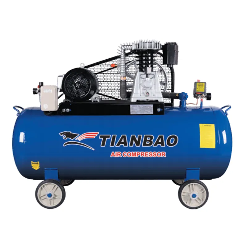 TIANBAO TB-0.48/8 5.5HP/4KW 80*2MM 900r/최소 480L/최소 8BAR 116PSI 200L 전기 벨트 드라이브 공기 압축기 기계 가격