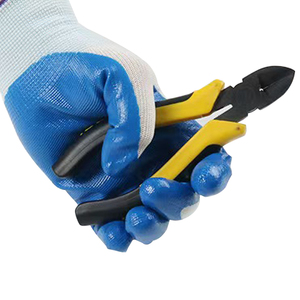 Guantes DE SEGURIDAD acrílicos sumergidos en la palma completa para logística Taller de reparación de automóviles Fábrica Resistente al desgaste Protección laboral Diseño colgante - Product Image 2