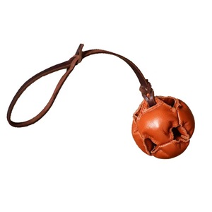 Balle d'entraînement pour chien en cuir sur corde jouet à mâcher pour chien mordant divertissement interactif jouet d'exercice pour petits et moyens chiots - Product Image 2