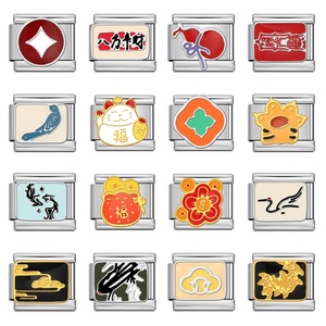 Pulseras de dijes italianas al por mayor, pulsera de dijes italiana personalizada en inglés, pulsera de acero inoxidable, joyería de moda, regalo para hacer joyas - Product Image 2
