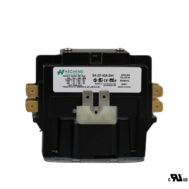 SA-2P CE/UL Recognized HVAC Definite Purpose Contactors Magnetic 2 Poles Electronic Contactor 20Amp 24-277v air Conditioning
