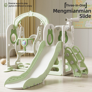 تصميم جديد لزحليقة الأطفال البلاستيكية، زحليقة 7 في 1 للأطفال الصغار، بيت لعب للأطفال، ألعاب داخلية، مجموعة زحليقة وأرجوحة للأطفال - Product Image 2