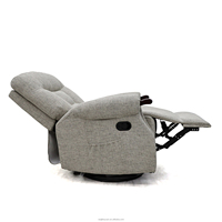Geeksofa Chaise inclinable manuelle moderne en tissu avec design berçant et pivotant pour meubles de salon