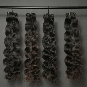 100% cuticule alignée vierge aucun traitement chimique faisceaux naturels crépus bodywave noir temple indien cheveux humains vagues boucles - Product Image 1