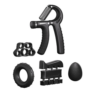 Ensemble de 5 pièces d'accessoires de musculation pour les mains réglables avec anneaux de préhension et balles d'œuf pour l'exercice de renforcement des doigts et des mains - Product Image 5