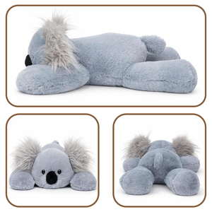 Koala di peluche grigio da 4 libbre, morbido e coccoloso, da 20 pollici, ideale come regalo di compleanno, per letto e divano, animali di peluche ponderati e accoglienti - Product Image 2
