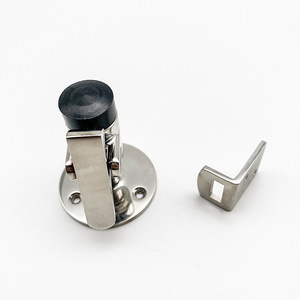 Stainless Steel <b>Door</b> Stop Wall Mount Heavy Duty <b>Spring</b> Loaded Entry <b>Door</b> Holder With Rubber Tip - Product Image 3