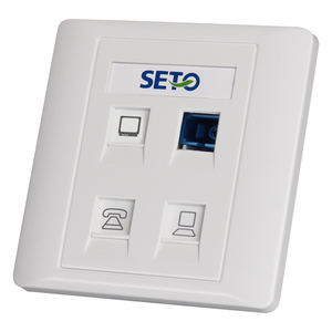 Panneau à fibres optiques Sc Appel informatique <span class=keywords><strong>Prise</strong></span> téléphonique vocale gratuite Module de <span class=keywords><strong>prise</strong></span> TV Plaque frontale - Product Image 1