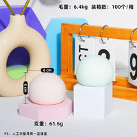 Mainan Mini Penghilang Stres Bola Squishy DIY Kulit Es Tekan dan Mainkan Karet Termoplastik