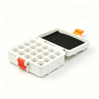 Boîte de rangement personnalisée en plastique PETG écologique, haute transparence, conception multi-emplacements pour laboratoire de recherche, options de logo personnalisé