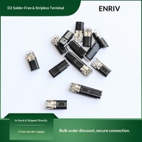 Connecteur d'éclairage LED détachable de type D2 sans soudure ni dénudage, borne de connexion rapide à double fil, Chine