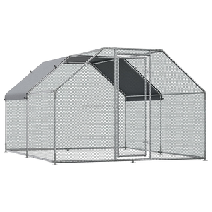 <span class=keywords><strong>Poulailler</strong></span> extérieur multifonctionnel en métal de haute qualité, grand format 13x9.8x6.8 pieds, avec toit plat, PDJL02-14 - Product Image 2