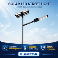 Lampe LED solaire monocristalline 120W, étanche IP66, pour éclairage public, avec garantie de 3 ans