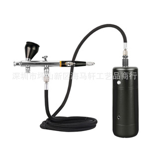 Ensemble d'aérographes avec pompe à air, alimentation par gravité, double action, vitesse réglable, alimenté par USB, portable, pour travaux d'art, peinture de modèles - Product Image 2