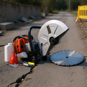 Coupe-béton 52cc à essence avec lame durable pour la construction routière - Product Image 2