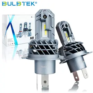 BULBTEK X8 Luces Para Car Accessories Light Headlamp High Low Dipped Beam Luz H4 Hilo Dual LED Headlight Globe