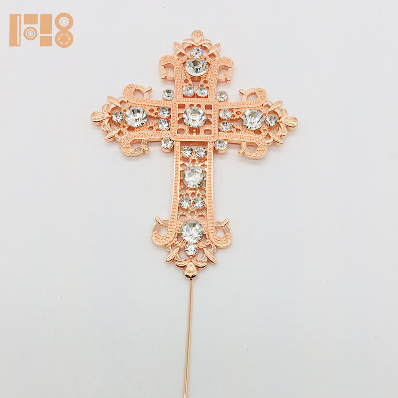 Chapado en oro rosa + rhinestone de cristal